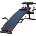 Banc de musculation appareil a abdo hauteur rglable 135l x 57l x 50 - 68h cm 2 bandes de rsistances ...