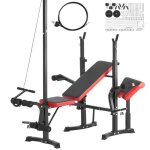 Banc de musculation - duoku - 600 lb - multifonctionnel - rglable - banc de musculation plat - banc ...
