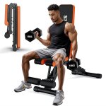 Banc de musculation pliable, rglable et multifonction (charge de 400 kg) - banc inclin 4 en 1 pour ...