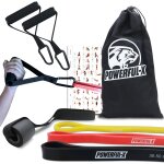 Bandes de rsistance, accessoire musculation avec ancrage de porte et poignes, bandes de fitness pour ...