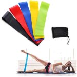 Bande de r�sistance elastique alterdj bande elastique fitness, sac de transport, set de 5 bandes elastiques ...
