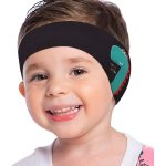 Bandeau d'oreilles de natation enfant, dinosaure mignonne protection auditive en noprne, elastique ...