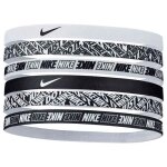 Bandeau de running nike 6pk - blanc / noir - taille unique