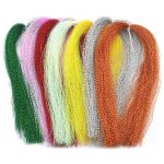 Bannire holographique pour pche a la mouche, 100 pices, ficelle en cristal, jig, crochet, appt, fabricatio ...