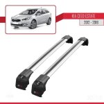 Barres de toit - ace - 2 - kia ceed (jd) sw 2012 - 2018 - aluminium - gris - charge < 300 kg