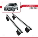 Barres de toit - ace - 4 - compatible alfa romeo 147 - aluminium - gris - charge < 300 kg