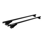 Barres de toit aluminium noir pour dacia lodgy d�s 2012 - avec barres longitudinales.