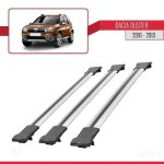 Barres de toit - fly - dacia duster 2010 - 2013 - 3 barres - aluminium - gris