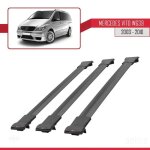 Barres de toit - fly - mercedes vito (w639) - 3 pi�ces - aluminium - noir