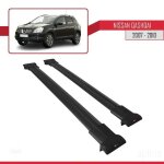 Barres de toit - fly - mod�le noir - aluminium - charge utile < 300 kg - pour nissan qashqai 2010 - 2014 ...