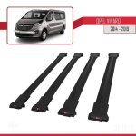 Barres de toit - fly - opel vivaro 2014 - 2019 - 4 barres - aluminium - noir