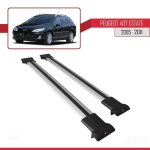 Barres de toit - fly - peugeot 407 estate - aluminium - gris - charge utile < 300 kg
