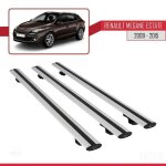Barres de toit - renault - megane grandtour - basic mod�le - aluminium - 3 pi�ces - gris