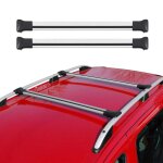 Barres de toit transversales pour nissan navara d23 2016 - 2021 aluminium gris
