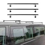 Barres de toit transversales pour nissan primastar 2001 - 2014 noir en acier