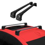 Barres de toit transversales pour renault trafic 2001 - 2014 aluminium noir Barres de toit transversales pour renault trafic 2001 - 2014 aluminium noir
