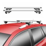 Barres de toit transversales pour vw polo 9n3 fun 2003 - 2008 90kg alu gris 2x Barres de toit transversales pour vw polo 9n3 fun 2003 - 2008 90kg alu gris 2x