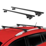 Barres de toit transversales pour vw polo ii 1981 - 1994 alu noir 2 pièces abe Barres de toit transversales pour vw polo ii 1981 - 1994 alu noir 2 pièces abe