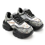 Baskets femme, a plateforme, ps099, noir 36 eu