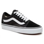 Vans old skool baskets en toile noire / blanche pour homme - 46