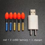 Bâtons lumineux pour la pêche de nuit, lot de 5 pièces, avec 2 piles rechargeables cr322 et 1 chargeur, ... Bâtons lumineux pour la pêche de nuit, lot de 5 pièces, avec 2 piles rechargeables cr322 et 1 chargeur, ...