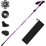 Bton de marche nordique, baton de randonne pliable 105 - 125cm, baton de marche pour trekking et randonne ...