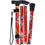 Btons de marche pliable aluminium, fleurs a motifs canne de randonne rglable, lger voyage baton poigne ...