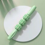 Bton de massage de yoga avec dents de loup, rouleau de relaxation musculaire du mollet fin - type 3 ...
