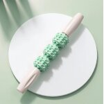 Bton de massage de yoga avec dents de loup, rouleau de relaxation musculaire du mollet fin - type 3 ...