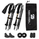 Bton de montagne pliable et rtractable en fibre de carbone multifonctionnel ultra lger pour randonne ...