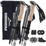 Btons de randonne en aluminium 2 pcs, baton de marche nordique pliable tlescopique antichoc antidrapant ...