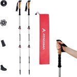 Baton de randonne bton de marche pliable tlescopique fibre de carbone aluminium homme femme enfant ...