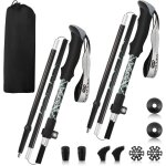 Bâtons de randonnée pliables en carbone 7075 en aluminium ultra léger télescopique réglable 105 - 125 ... Bâtons de randonnée pliables en carbone 7075 en aluminium ultra léger télescopique réglable 105 - 125 ...