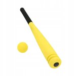 Batte de baseball et balle d'exercice en eponge pour adolescent, jaune