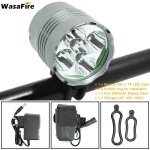 Avec batterie 6400mah - feu avant de vlo 5 * t6 led 7000lm, eclairage avant de vlo vtt, lanterne de ...