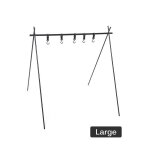Batterie de cuisine en plein air, support suspendu triangulaire, casserole, po�le, outils l�gers de camping, ...