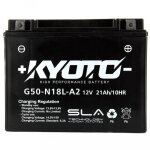 Batterie kyoto pour moto honda 1200 gl d gold wing 1984 a 1987 y50 - n18l - a2 / 12v 21ah neuf