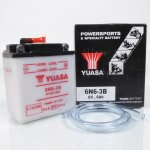 Batterie yuasa pour moto honda 125 sl 1976 a 1980 6n6 - 3b / 6v 6ah neuf