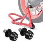 B�quille d'atelier arri�re st racing rouge + diabolos motea assen m10 x 1. 5 noir