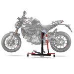 Bequille d'atelier centrale power evo for ducati monster 937 21 - 25 rouge