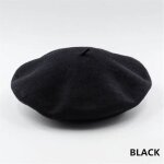 Brets pour femmes, casquette de bret franais, bonnet uni, casquette de style de rue, en laine, chapeau ...
