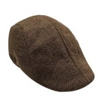Brets vintage respirants pour hommes, casquette a visire, casquettes plates de golf solides, chapeaux ...