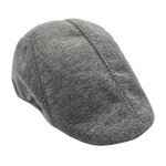 Brets vintage respirants pour hommes, casquette a visire, casquettes plates de golf solides, chapeaux ...