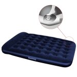 Bestway lit gonflable floqu� avec pompe a pied int�gr�e 203x152x28 cm