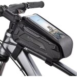 Bike frame bag waterproof phone holder bag for mtb bike top tube hard case with sensitive touch screen ...