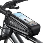 Bike frame bag waterproof phone holder bag for mtb bike top tube hard case with sensitive touch screen ...