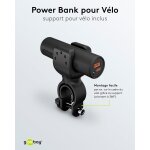 Bike powerbank 5. 0 5000mah avec support renforc� pour guidon de v�lo / banque de puissance pour v�lo ...