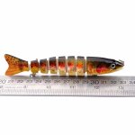 Bionic multi joint leurre de p�che jaune perche dor� brochet maskinong� r�aliste app�t dur 13cm