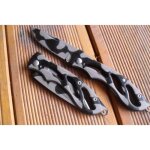 Bivouac couteau canif pliant de poche lame acier 6 cm manche acier 8, 5 cm outdoor