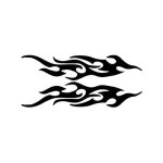 Black 19cm� autocollants totem flammes de style de voiture, 1 paire de 40cm, autocollants pour couverture ...